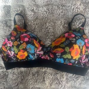 PINK Victoria's Secret Floral Multicolor Bra - wireless